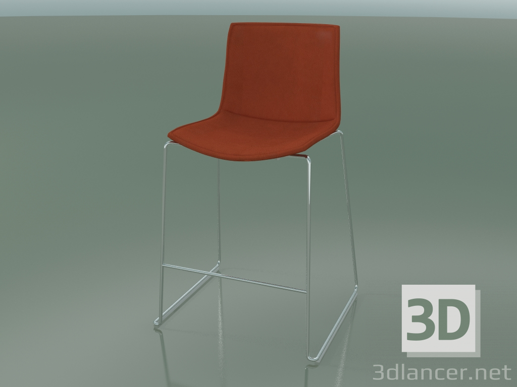 3D Modell Barstuhl 0320 (auf einem Schlitten mit abnehmbarer Polsterung, Bezug 2) - Vorschau
