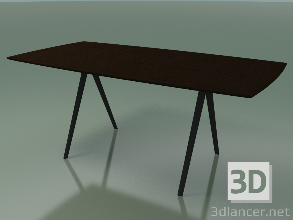 3d модель Стол со столешницей в форме мыла 5419 (H 74 - 90x180 cm, ножки 180 °, veneered L21 wenge, V44) – превью