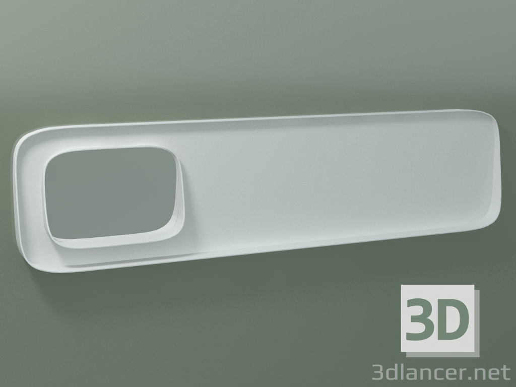 modello 3D Specchio con mensola (sx, L 192, H 48 cm) - anteprima