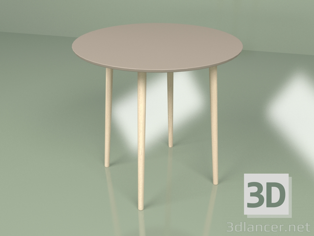 3d модель Середній стіл Супутник 80 см (кавовий) – превью