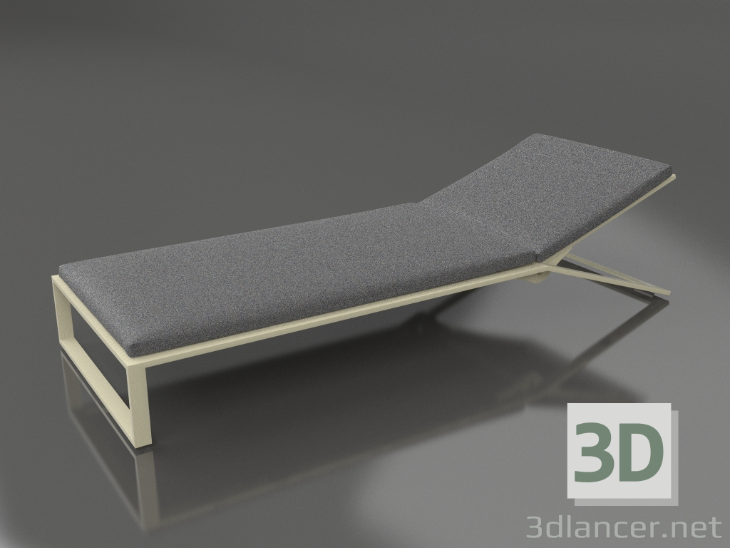 modello 3D Sdraio (Oro) - anteprima