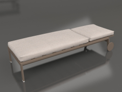 Chaise longue with wheels (Bronze)