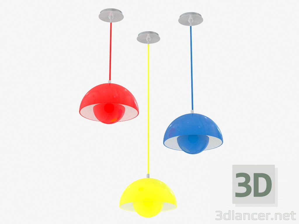 3D Modell Lampendecke Blumentopf Vitra-288-4 - Vorschau