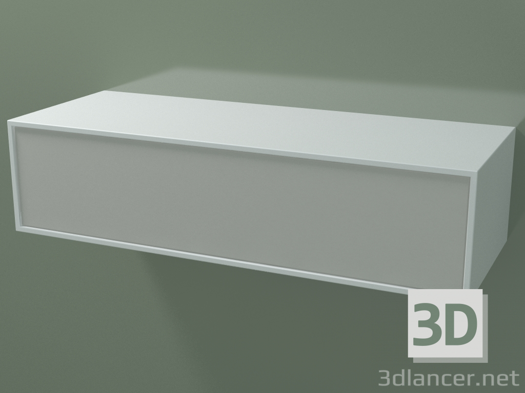 modèle 3D Boîte (8AUDAA01, Blanc Glacier C01, HPL P02, L 96, P 36, H 24 cm) - preview