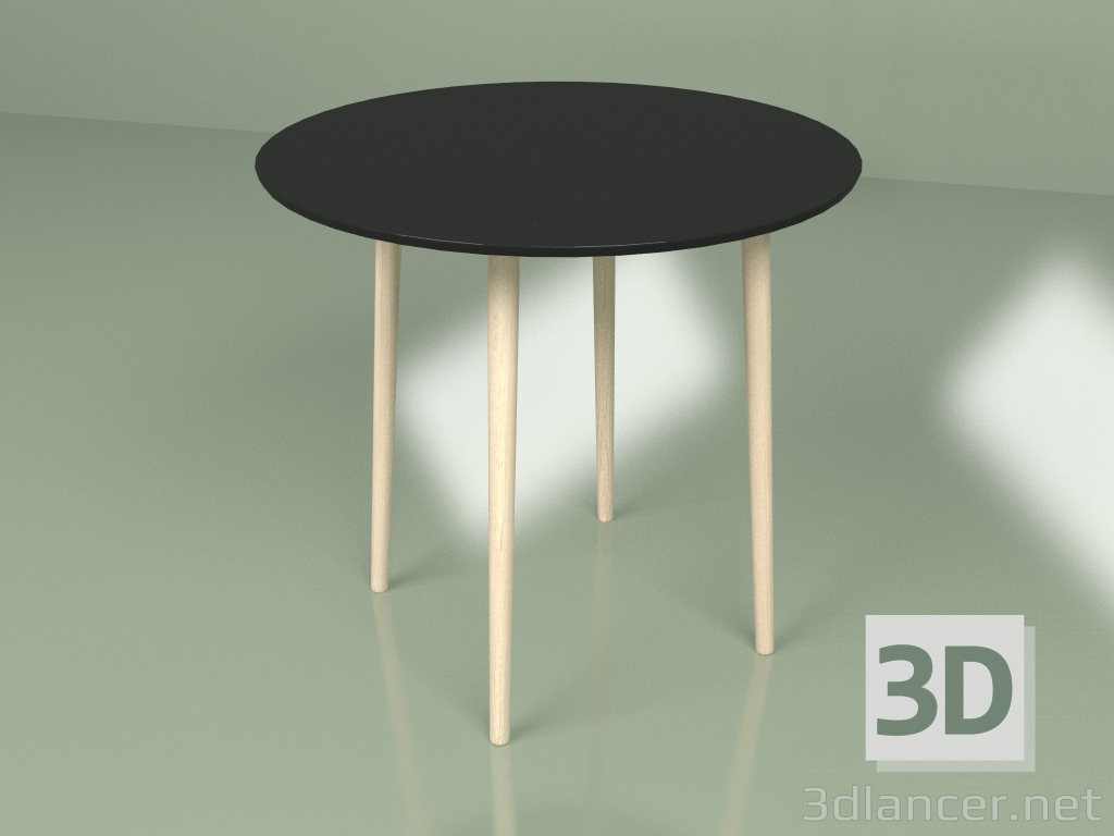 modello 3D Tavolo medio Sputnik 80 cm (nero) - anteprima