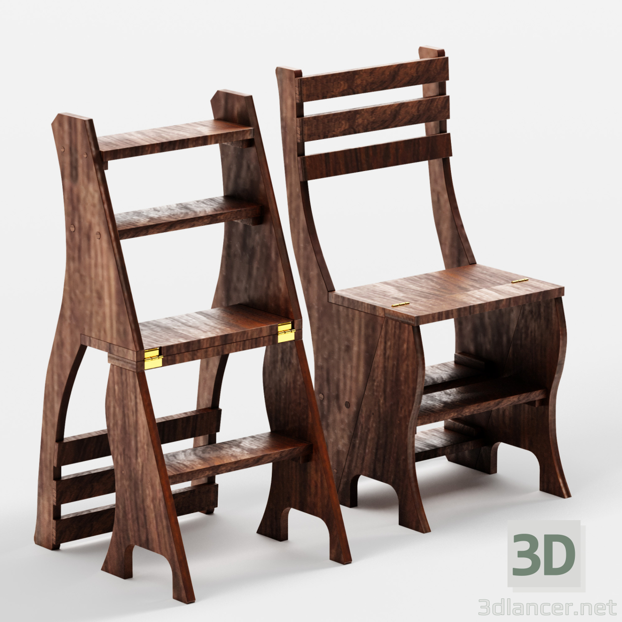 silla de paso 3D modelo Compro - render