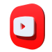 modello 3D di Logo Youtube quadrato arrotondato 2 comprare - rendering