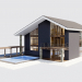 3d Pool Villa model buy - render
