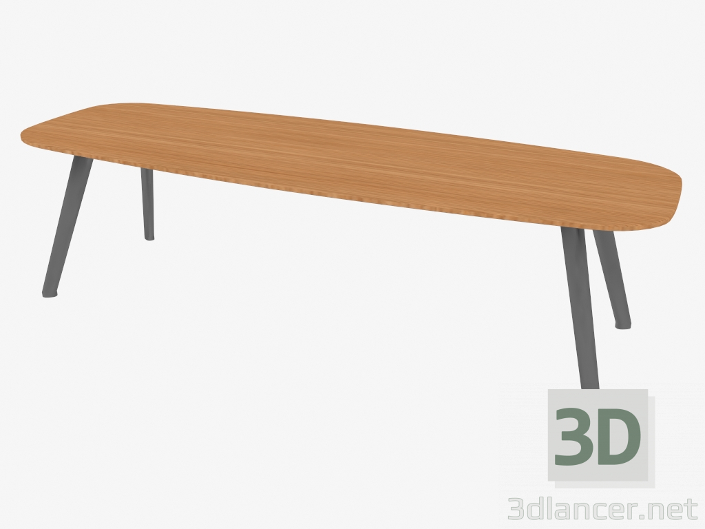 modello 3D Tavolino (rovere 120x40x36) - anteprima