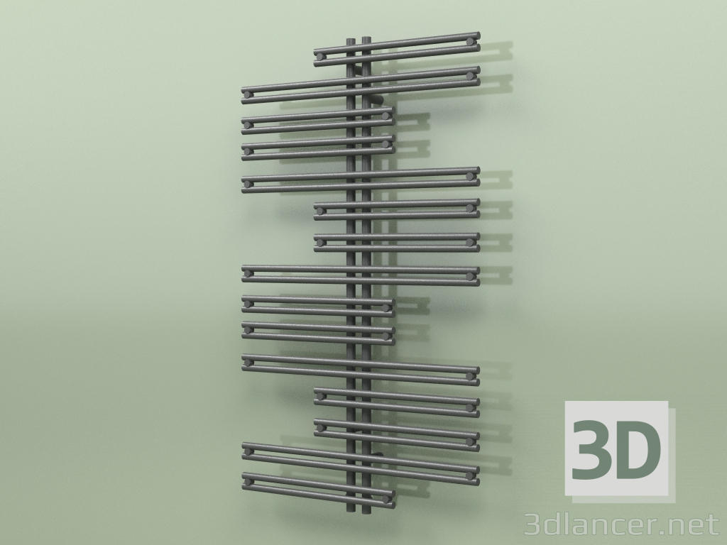 3D modeli Isıtmalı havlu askısı - Kea (1300 x 750, RAL - 9005) - önizleme