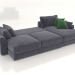 3 डी मॉडल सोफा-बेड शर्लक (मुड़ा हुआ, असबाब विकल्प 3) - पूर्वावलोकन