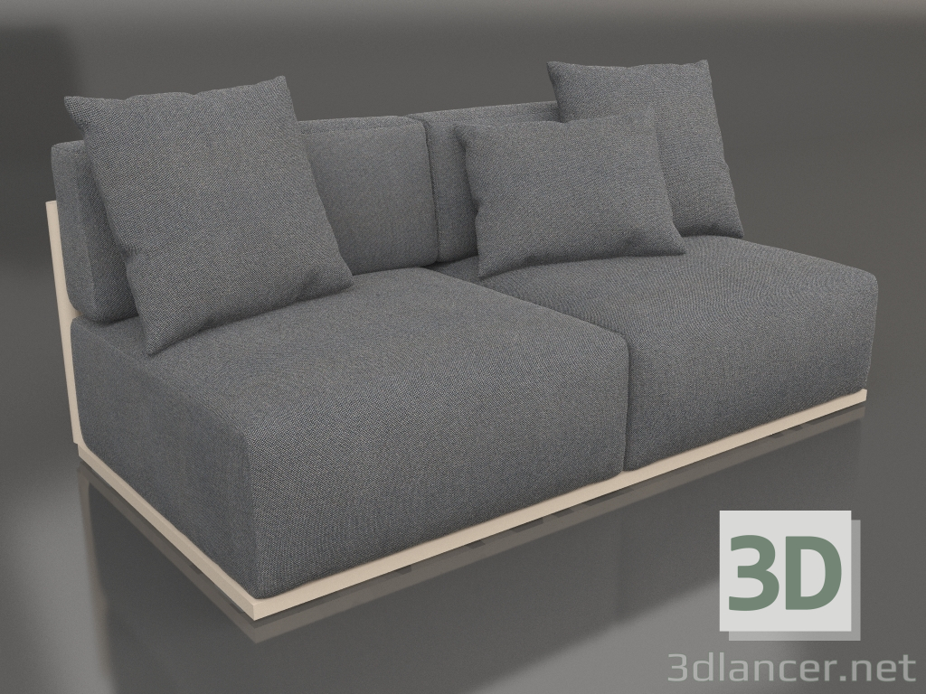 modello 3D Modulo divano sezione 4 (Sabbia) - anteprima