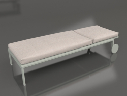 Chaiselongue mit Rollen (Zementgrau)