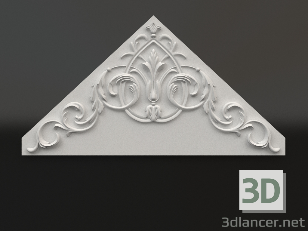 Modelo 3d Elemento decorativo de gesso DE 042 (264x498) - preview