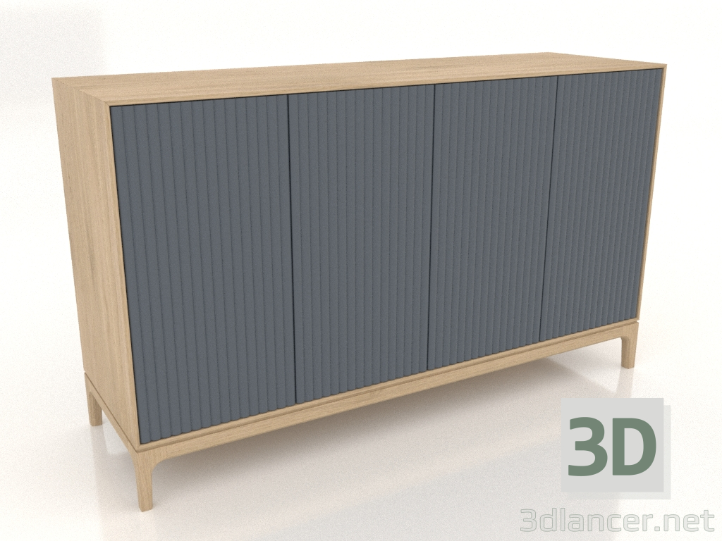 3D Modell TV-Ständer FARGO mit gefrästen Fronten 1600x500x950 mm (Schiefer, Eiche hell, Option 4) - Vorschau