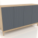 3D Modell TV-Ständer FARGO mit gefrästen Fronten 1600x500x950 mm (Schiefer, Eiche hell, Option 4) - Vorschau