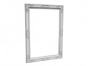 Espelho Barock brilhando branco 104 x 74