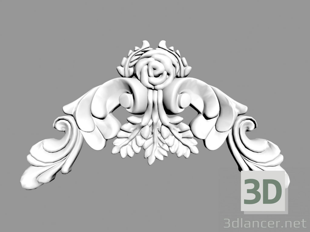 3D modeli Dekoratif panel W8026S - önizleme