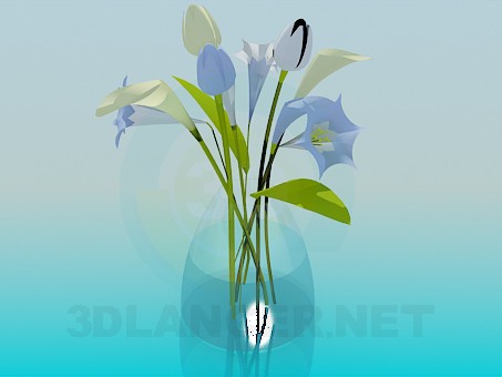 modelo 3D Ramo de flores en un florero - escuchar modelo 3D Ramo de flores en un florero - escuchar