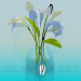 3d модель Букет цветов в вазе – превью