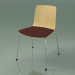 3D Modell Stuhl 3973 (4 Metallbeine, mit einem Kissen auf dem Sitz, natürliche Birke) - Vorschau