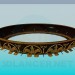 3D Modell Kreisförmige Kronleuchter mit gold ornament - Vorschau