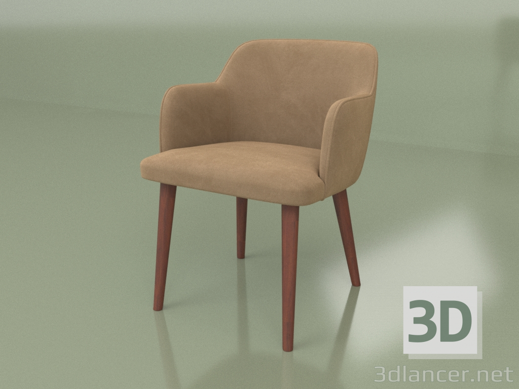 Modelo 3d Cadeira Santino (pernas Tin-124) - preview