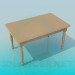 3d model Kitchen table with carved legs - preview