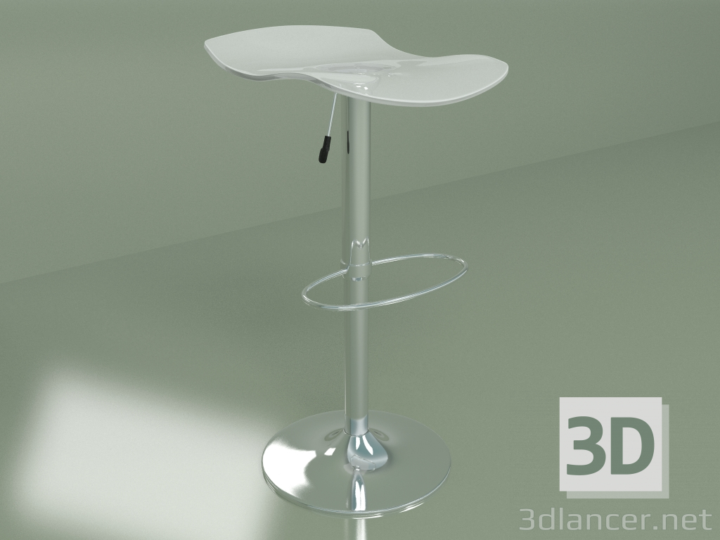 3d модель Барний стілець Flow (прозорий) – превью