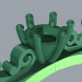 anillo americano 3D modelo Compro - render