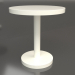 3d model Dining table DT 012 (D=700x750, white plastic color) - preview