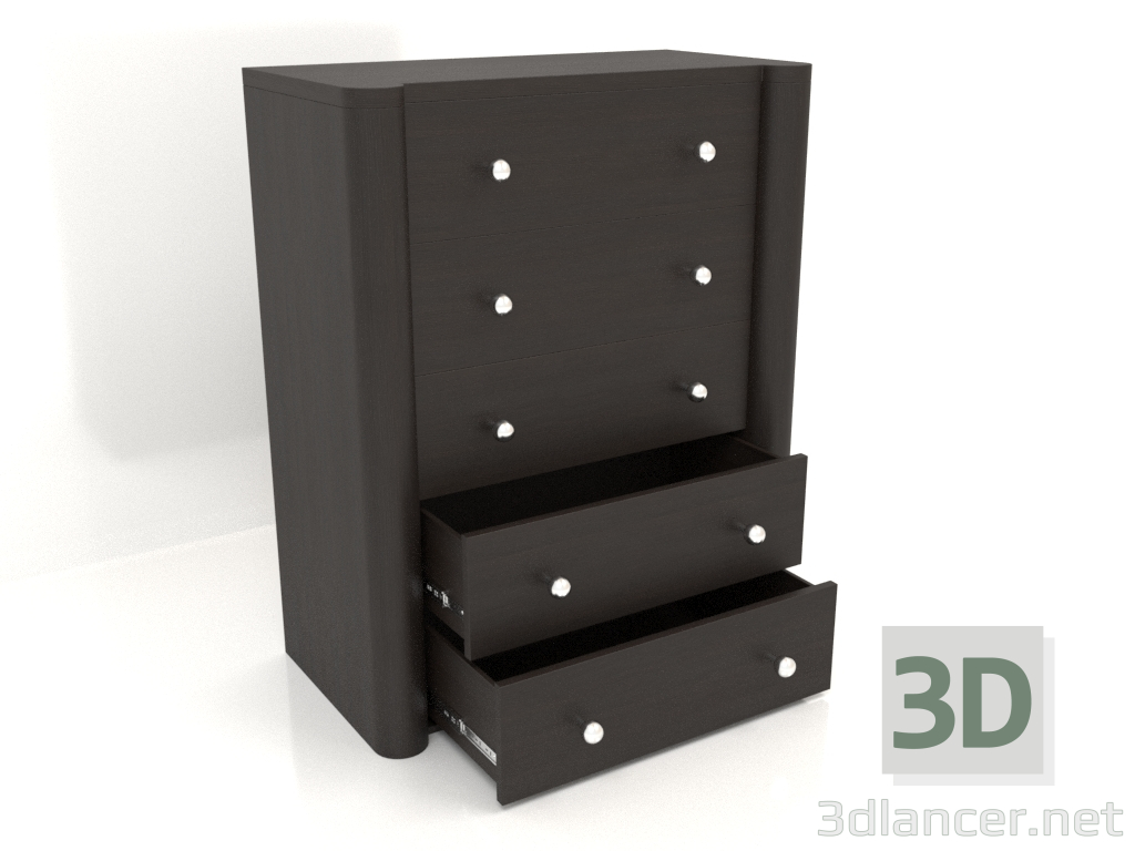 3d model Chest of drawers TM 022 (open) (910x480x1140, wood brown dark) - preview