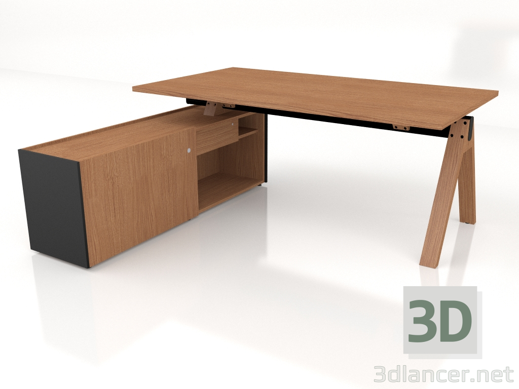 modèle 3D Table de travail Viga Executive V03L (1800x1801) - preview