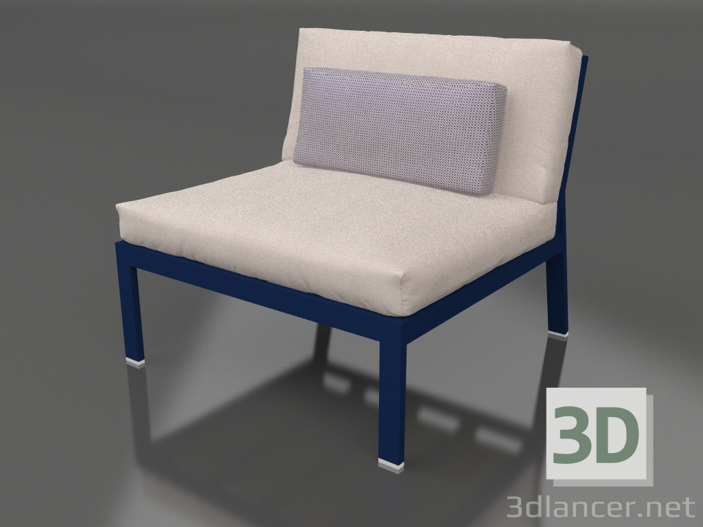 modello 3D Modulo divano, sezione 3 (Blu notte) - anteprima