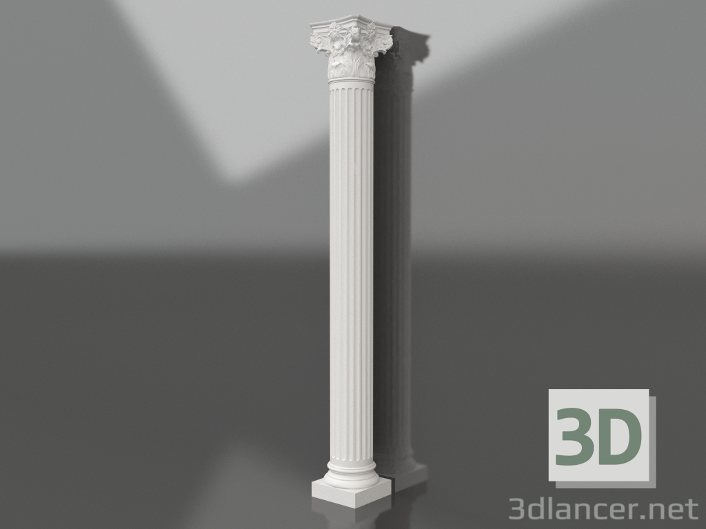 modèle 3D Colonne de plâtre KK 034 (D=290mm, H=3160mm) - preview