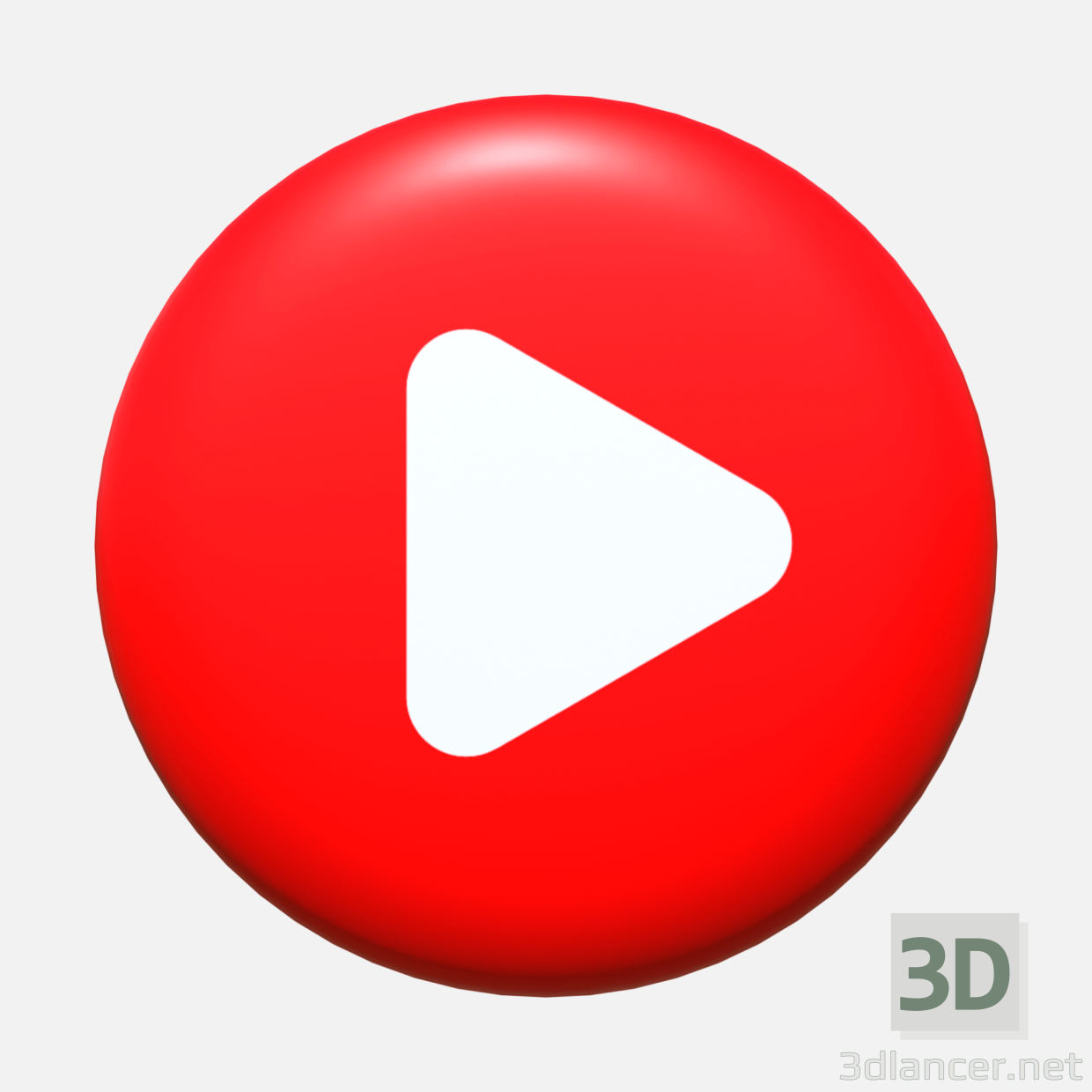 modèle 3D de Tablette avec logo Youtube acheter - rendu