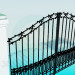 3d model The gate and fence - preview