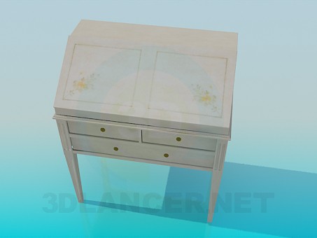modelo 3D Secretaire - escuchar modelo 3D Secretaire - escuchar