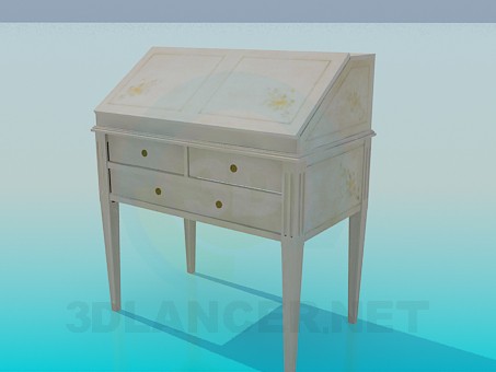 modelo 3D Secretaire - escuchar modelo 3D Secretaire - escuchar