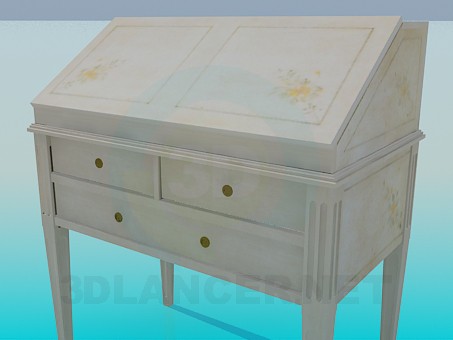 modelo 3D Secretaire - escuchar modelo 3D Secretaire - escuchar