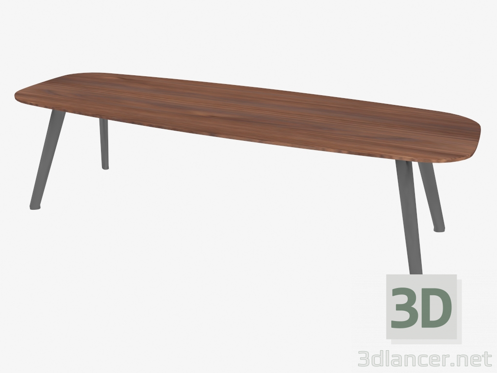 modello 3D Tavolino (Noce 120x40x36) - anteprima