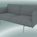 3d model Studio Sofa Outline (Vancouver 14, Polished Aluminum) - preview