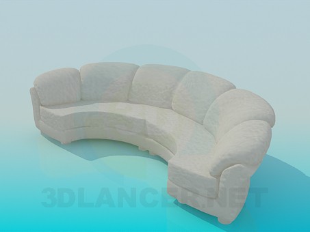 3d model Semicircular sofa - preview 3d model Semicircular sofa - preview