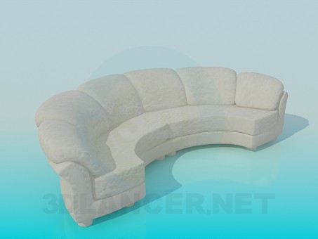 3d model Semicircular sofa - preview 3d model Semicircular sofa - preview