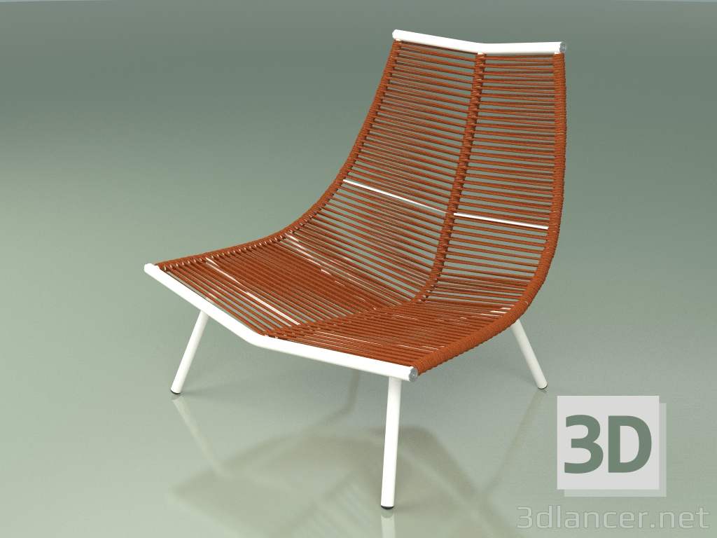 3D Modell Freizeitstuhl mit hoher Rückenlehne 002 (Metal Milk) - Vorschau