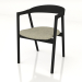 3d model Chair Muna upholstered in fabric (dark) - preview
