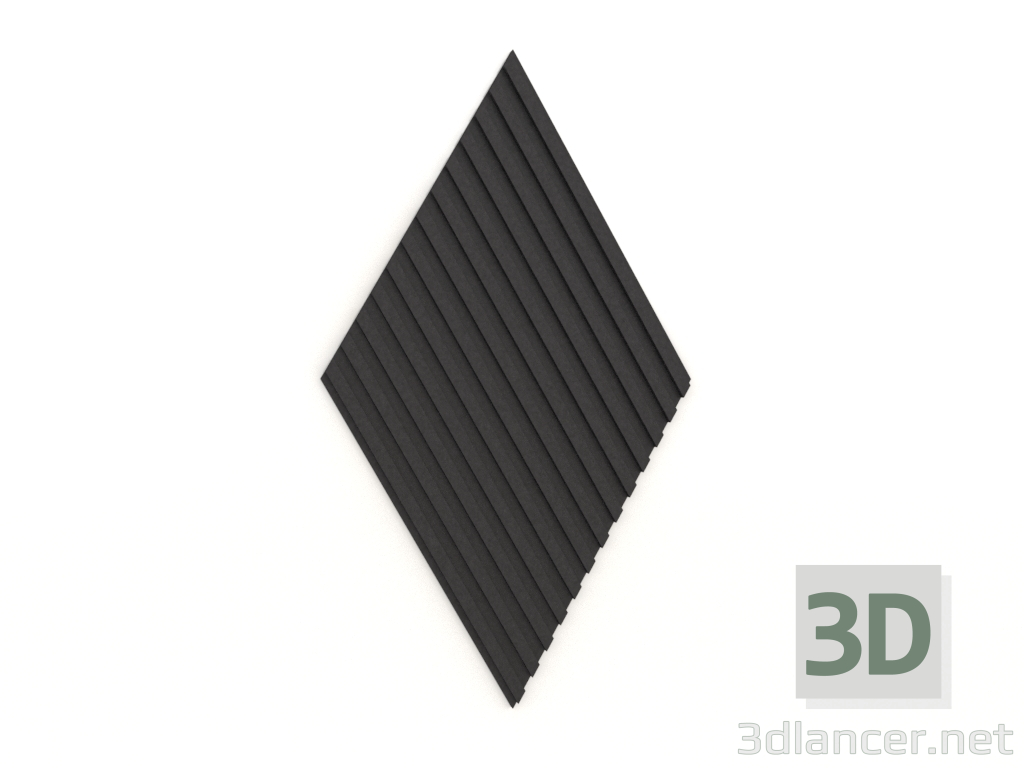 3d model 3D wall panel STRIPE (black) - preview