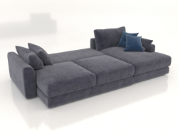 Sofá cama SHERLOCK (ampliado, tapizado opción 4)