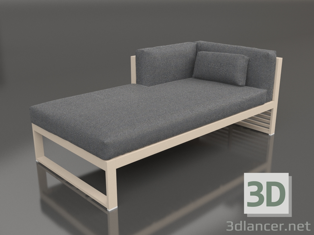 3D Modell Modulares Sofa, Abschnitt 2 links (Sand) - Vorschau
