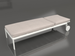 Chaiselongue mit Rollen (Achatgrau)